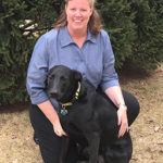 Joanne with her Black Lab mix named Ellie