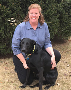 Joanne with her Black Lab mix named Ellie
